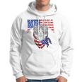 Womens Merica Cat Happy 4Th Of July American Flag Great Family Gift V-Neck Hoodie