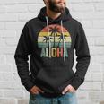 Aloha Hawaii Hawaiian Island Palm Beach Surfboard Surf Retro Hoodie Gifts for Him