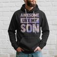 Awesome Like My Son Matching Fathers Day Family Kid Tie Dye Hoodie Gifts for Him
