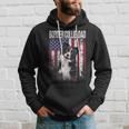 Border Collie Dad With Proud American Flag Dog Lover Hoodie Gifts for Him