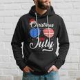Christmas In July Funny 4Th Of July Beach Summer Christmas Hoodie Gifts for Him