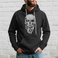Cool Skull Costume - Bald Head With Beard - Skull Hoodie Gifts for Him
