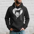 Distressed Cane Corso Heart Dog Owner Graphic Hoodie Gifts for Him