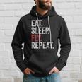 Eat Sleep Fly Repeat Aviation Pilot Funny Vintage Distressed Hoodie Gifts for Him