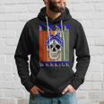 Fasd Warrior Skull Women Vintage Blue And Grey Ribbon Fetal Alcohol Spectrum Disorder Fetal Alcohol Spectrum Disorder Awareness Hoodie Gifts for Him