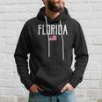 Florida American Flag Vintage White Text Hoodie Gifts for Him