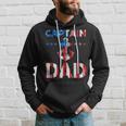 Funny Captain Dad Boat Owner American Flag 4Th Of July Hoodie Gifts for Him