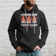 Gnome One Fights Alone Orange Leukemia Awareness Hoodie Gifts for Him