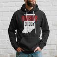 Hoosier Daddy Indiana State Map Gift Zip Hoodie Gifts for Him