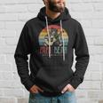 Mens Cute Papa Bear Vintage Fathers Day Retro Dad Guitar Hoodie Gifts for Him