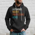 Mens Husband Daddy Protector Hero Fathers Day For Daddy Hoodie Gifts for Him