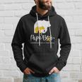 Mens Papa Bear Gold Ribbon Childhood Cancer Awareness Hoodie Gifts for Him