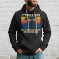 Mens Pitbull Dad Vintage Funny Dog Fathers Day Pitbull Hoodie Gifts for Him