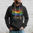 Rainbow Heart Skeleton Love Is Love Lgbt Gay Lesbian Pride Hoodie Gifts for Him