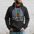 Rainbow We Are On A Break Teacher Off Duty Summer Vacation Hoodie Gifts for Him