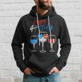 Red Wine Blue 4Th Of July Wine Red White Blue Wine Glasses V4 Hoodie Gifts for Him