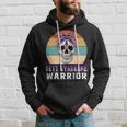 Rett Syndrome Warrior Skull Women Vintage Purple Ribbon Rett Syndrome Rett Syndrome Awareness V2 Hoodie Gifts for Him