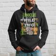 Uncle Of The Wild Two Zoo Birthday Safari Jungle Animal Hoodie Gifts for Him