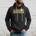 Wisconsin Retro Sunset - Wisconsin Hoodie Gifts for Him