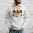 Aloha Hawaii Hawaiian Island Palm Surfboard Beach Surf Retro Hoodie Gifts for Him