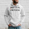 Beer Level Critical Hoodie Gifts for Him