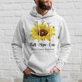 Brain Cancer Awareness Faith Hope Love Hoodie Gifts for Him