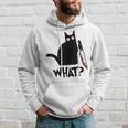 Cat What Murderous Black Cat With Knife Hoodie Gifts for Him