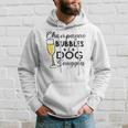 Champagne Bubbles & Dog Snuggles Dog Person Hoodie Gifts for Him