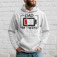 Dad Of Twins Low Battery Tired Twins Dad Hoodie Gifts for Him