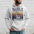 Easily Distracted By Guitars Quote For A Guitar Player Racerback Hoodie Gifts for Him