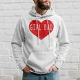 Girl Dad Heart Fathers Day Vintage Retro Hoodie Gifts for Him