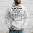 Oupa Grandpa Gift Oupa Nutritional Facts Hoodie Gifts for Him