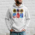 Patriotic Jar Sunflower American Flag Funny 4Th Of July Hoodie Gifts for Him
