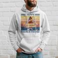 Turkey Happy Thanks Vegan Turkey Vintage Retro Hoodie Gifts for Him