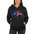 Flamingos Usa Flag 4Th Of July Independence Day Patriotic Women Hoodie
