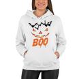 Boo Scary Pumpkin Face Women Hoodie