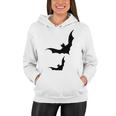 Halloween Two Bats Pattern Women Hoodie