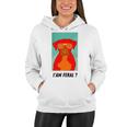 I Am Feral Coll Red Dog Women Hoodie