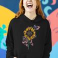 American Flag Sunflower Design Patriotic Usa Flag Sunflower Women Hoodie Gifts for Her