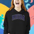 Aruba Varsity Style Navy Blue Text Women Hoodie Gifts for Her