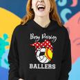 Busy Raising Ballers Funny Softball Volleyball Soccer Mom Women Hoodie Gifts for Her