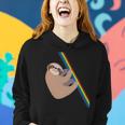 Cute Sloth Design - New Sloth Climbing A Rainbow Women Hoodie Gifts for Her