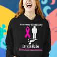 Every Disability Is Visible Eosinophilic Disease Awareness Pink Ribbon Eosinophilic Disease Eosinophilic Disease Awareness Women Hoodie Gifts for Her