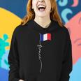 France Signature Flag Pole - Elegant Patriotic French Flag Women Hoodie Gifts for Her