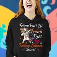 Friends Dont Let Friends Fight Kidney Cancer Alone Unicorn Orange Ribbon Kidney Cancer Kidney Cancer Awareness Women Hoodie Gifts for Her