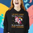 Funny Unicorn Kind Rainbow Graphic Plus Size Women Hoodie Gifts for Her
