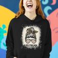 Funny Volleyball Mom Volleyball Lover Mom Messy Bun Women Hoodie Gifts for Her