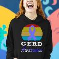 Gerd Awareness Vintage Periwinkle Blue Ribbon Gastroesophageal Reflux Disease Gerd Awareness Women Hoodie Gifts for Her