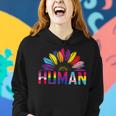 Human Lgbtq Month Pride Sunflower Women Hoodie Gifts for Her