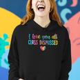 I Love You All Class Dismissed Tie Dye Last Day Of School Women Hoodie Gifts for Her